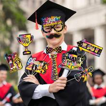 30 piezas Accesorios fotográficos para graduación 2025, proporcionando decoraciones divertidas para la fiesta de graduación, props coloridos para fotos, felicitaciones a la graduación, pegatinas favoritas para photocall de graduación - Multicolor - Ver 7
