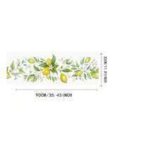 1pc/5pcs/7pcs, Home Decor, Summer Style Lemon Pattern Polyester Printed Table Runner With 6 Placemats - Polyester, Rectangle, Holiday Decorative Fabric Table Runner, Home Decor, Kitchen & Dining Table Decoration, Room Decor, Table Runner