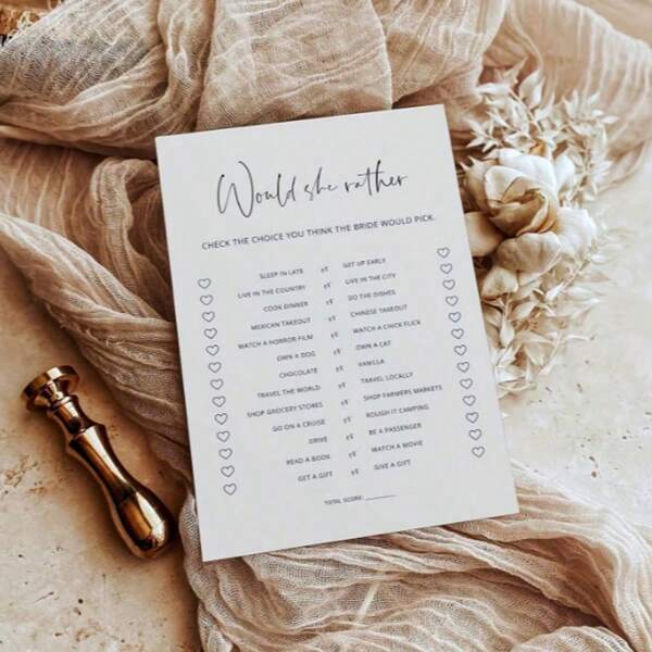 Gry na wieczór panieński Kto zna pannę młodą najlepiej Karty, Zabawne zajęcia na wesela, wieczory panieńskie i panieńskie, Boże Narodzenie Dzień Matki Ukończenie szkoły