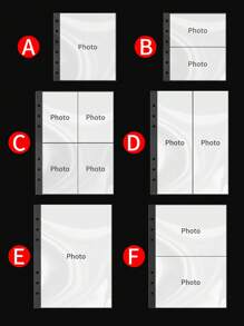 Photo Album With Large Capacity, Celebrity Photo Pages, 3-Inch Photo Album, Movie Ticket & Card Holder, Multi-Size Card Holder, Photo Album, Photo Card Collection Mini Grids Album, Photo Collection Book