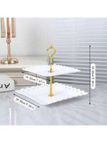 1pc/6pcs Plastic Cake Display Stand Cupcake Holder, Birthday Party Decor Gift Cake Stand - Multicolor - View 13
