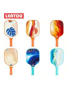 قطعة واحدة مضرب بكرة البكل من الياف زجاجية، معتمد من USAPA، بأنماط مختلفة متاحة من LEATOU، معدات رياضة مضرب بكرة البكل للكبار - متعدد الألوان - مشاهدة 4