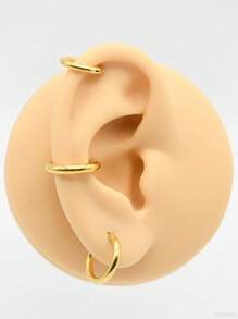1 pieza de gran calibre Clicker de septum de 10 mm a 2 mm 12G, redondo, liso, de acero inoxidable 316L, pendientes únicos con bisagra, aro de segmento de septum perforado grande, joyería corporal punk para expansión de orejas