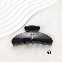 1 Piece Personalized Name Black Basic Vintage Letters Rhinestone Women Hair Claw Clip For Women - Black - View 23