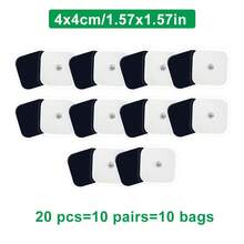 EMS Massage Patch TENS Unit Body Massager Stickers 3.5mm Snap Connector Latex-Free Self-Adhesive Reusable TENS Electrode Pads - Multicolor - View 21