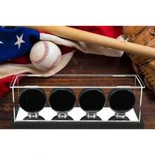 Hat Display Acrylic Baseball Cap Holder Stand Transparent Hat Storage Box Dustproof Square Cabinet With Carbon Fiber Skin Base And Removable Mirror Base2025 - 冰球展示櫃 - 查看 5