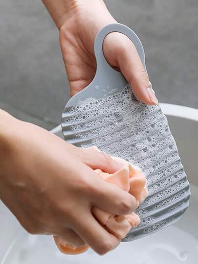 Mini Laundry Board, Home Mini Plastic Scrubbing Board, Scrubbing Board, Small Soft Silicone Laundry Board, Non-Slip Rubber, Kneeling Punishment Laundry Board, Thickened Mini Scrubbing Board, Portable Laundry Board, Wash Socks, Underwear Scrubbing, Easy To Carry For Travelling And Business Trips, Laundry Tools And Accessories