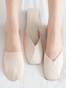 8pairs Creative Spring And Summer Girls Breathable Half-Palm Invisible Socks, Girls Fashion And Versatile Non-Slip Socks - Multicolor - View 7