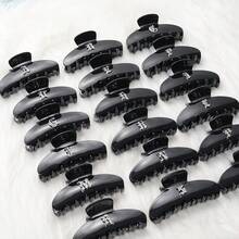 1 Piece Personalized Name Black Basic Vintage Letters Rhinestone Women Hair Claw Clip For Women - Black - View 7