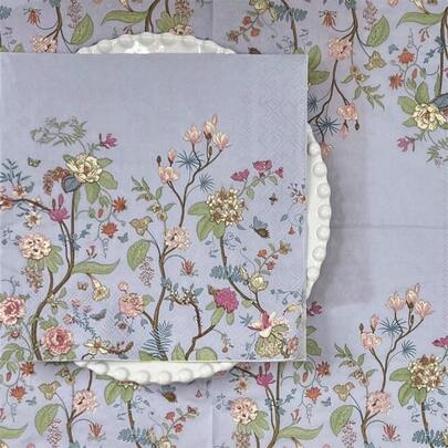 30 khăn giấy dùng một lần hình hoa dại cổ điển, thích hợp cho tiệc tùng, đám cưới, sinh nhật, hoàn hảo cho món tráng miệng và lễ kỷ niệm