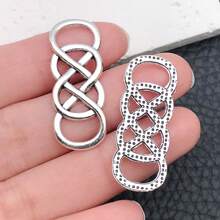 20pcs Infinity Symbol Connectors Charms Alloy Heart Infinity Love Connector Charms 10 Styles Style Pendants For DIY Bracelet Necklace Jewelry Making Supplies