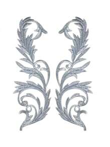 2 pièces Appliqués de fleurs en tissu brodé doré creux avec dos adhésif, accessoires vestimentaires