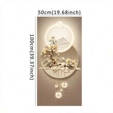 1pc Modern Art Decorative Canvas Wall Art, Frameless Portrait Landscape Floral Painting, Indoor/Outdoor High-End Wall Decor, Suitable For Living Room, Bedroom, Home Office, Kitchen, Dining Room - Spring/Winter Decor, Size 50x100cm/19.68x39.37in - Multicolor - View 2