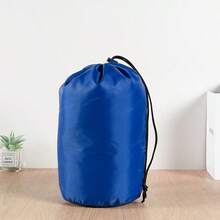 1 pieza Bolsa compacta de almacenamiento para chaqueta de plumón, bolsa impermeable con cordón para viajes, impermeables, cortavientos, ropa interior, plegable - Negro - Ver 9