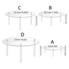 Acrylic Cake Stands, Round Cupcake Holder For Dessert Table, Party Display Stand Serving Platter For Weddings, Birthday, Bachelor Parties, Candy Bar, Pizza Risers Stand Dessert Table Display Set For BabyShower Tea Party, Buffet Risers For Display For Food