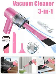 Wireless Vacuum Cleaner Powerful Handheld Mini Vacuum Cleaner 3-In-1 Low Noise Air Buster With Multi-Nozzles Rechargeable Air Duster Home Cleaning Kit Car Detailing Vacuum For Car, Home, Office, Pet, Keyboard