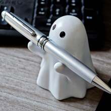 1 pièce/2 pièces Porte-crayon fantôme anime effrayant et mignon d'Halloween, porte-crayon fantôme en résine, décoration de bureau ludique, décorations/cadeaux sans électricité pour les fêtes (finition soignée), cadeau préféré pour les fêtes, porte-crayon fantôme anime d'Halloween créatif pour le stockage sur le bureau, décorations pour la maison, décorations d'Halloween, décorations d'automne, décorations de chambre