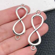 20pcs Infinity Symbol Connectors Charms Alloy Heart Infinity Love Connector Charms 10 Styles Style Pendants For DIY Bracelet Necklace Jewelry Making Supplies