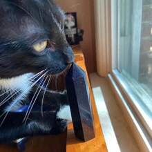 1 件独特的蓝色金石塔尖 - 家居装饰，波西米亚风格带流苏，非常适合万圣节、感恩节和水晶爱好者，节日家居装饰 | 波西米亚风格装饰 | 水晶方尖碑