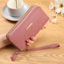 New Style Women Long Wallet, Fashion Clutch Hand Bag, Double-Zipper Cell Phone Purse With Large Capacity & Multiple Card Slots, Suitable For Daily Use, Shopping, Office, Outings, Mother's Day/Birthday Gift
