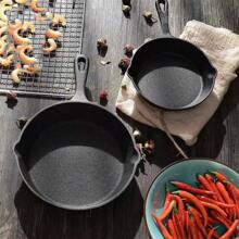 Cast Iron Frying Pans In Multiple Sizes, Nonstick Cookware With Superior Heat Retention, Ergonomic Handle Design, Suitable For Grilling, Baking, Frying, Dishwasher Friendly, For Indoor And Outdoor Cooking