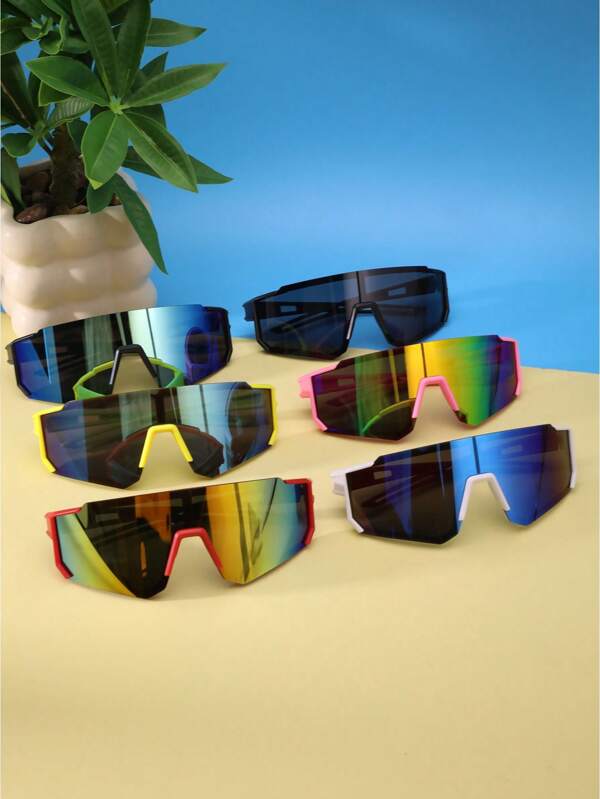1 Pair Children Big Frame Casual Square Shaped Fashion Glasses, Suitable For Outdoor Sports, Stylish Outfits, Party & Gathering