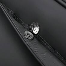 1 件菱形图案闪亮黑色哑光 PU 防水反光拉链开合休闲斜挎包，适合年轻男士 - 黑色 - 查看 5