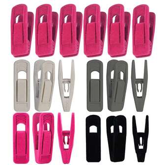 Velvet Hanger Clips (10/20/40pcs) - Strong Plastic Velvet Clips For Secure Garment Hold, Pink Velvet Hanger Accessories For Pants & Skirts, Durable Wardrobe Organizers, Hangers For Clothes