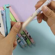 Zmazywalne długopisy Animal Pen Niebieski i czarny długopis żelowy z wymiennymi wkładami i gumkami Zestaw do przyborów szkolnych, biura, szkicowania, rysowania notatek Powrót do szkoły