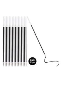 26pcs Transparent Pen & Bookmark Silicone Mold Set Epoxy Resin Casting Molds, DIY Crystal Handmade Stationery Craft Supplies, Hybrid Shape Pens Mould With Tassel & Charm Decor - Style - View 9