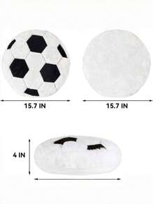 Soccer Ball Pillow Soft Fluffy Plush Football Cushion For Boys And Girls Sports Throw Pillows For Room Decor Sofa Couch Bed Soccer Gift