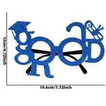 1 件毕业派对快乐眼镜、毕业派对用品、装饰性毕业眼镜、毕业礼物、节日礼物、生日礼物、派对礼物、返校礼物 - 彩色 - 查看 12