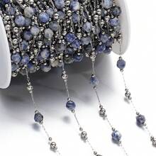 1meter Stainless Steel Chain With Stone Beads Charms Chain DIY Bracelet Necklace For Jewelry Making Supplies - Chain - View 17