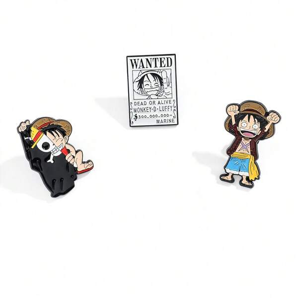 ONE PIECE ONE PIECE 1/3 Pcs Adventure Anime Brooch Creative Enamel Pin Metal Badge Jewelry Clothing Backpack Accessories Gift Pin For Clothes Bag Charm Backpack For School Kpop Teacher Supplies Bag Charms Cute Office Accessories Shirts Jacket Christmas Halloween Autumn-Winter Accessories,Suitable For Teens, Youth,Men,Casual, Outdoor, Athletic, Vacation, Graduation Gifts, Birthday, Daily Wear Clothes Pin Funny Teacher Gifts