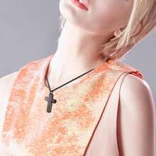 火葬项链，骨灰骨灰盒小盒吊坠骨灰盒不锈钢纪念珠宝，适合人类宠物 - 永远陪伴我