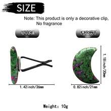 1 件天然水晶石英月亮形状汽车出风口夹装饰