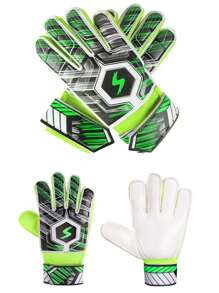1 Pair Football Goalkeeper Gloves, Latex Anti-Slip Shock Absorbing Goalkeeper Gloves Suitable For Teens And Adults