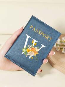 1 件 A-Z 26 个字母时尚字母印花时尚勃艮第护照夹，高品质 PU 皮革护照钱包，带卡槽，可放置信用卡、登机牌和身份证，紧凑型旅行必需品整理器 - 酒紅色 - 查看 49