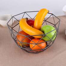 Loft Diamond Fruit Basket- 12x20cm Black Kitchen Countertop Fruit Bowl Vegetable Holder for Bread, Snacks, Households Items Storage for Kitchen, Livingroom, Fruit Basket, Fruit Bowl, Metal Wire Fruit Basket for kitchen, Fruit Bowl for Kitchener, Basket, for Kitchener, Basket for Kitchener, Fruit Bowl for Kitchener, Basket, Counter, Basket, for Kitchener, Fruit Bowl for Kitchener, Basket, for Kitchener, Fruit, (Round Tall, Black) - 黑色 - 查看 7