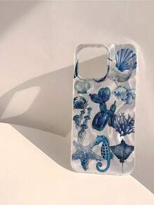 Funda para teléfono Funda para teléfono de Verano Playa 1 Pieza Azul Océano Elemento Impresión de Labios Impermeable Antihuellas Antiarañazos Suave Brillante Transparente IMD Funda para teléfono Suave 1 Pieza - Multicolor 4 - Ver 4