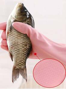 [Reusable] Durable Household Washing Gloves, Long And Thick Kitchen Cleaning Gloves, Waterproof Rubber Gloves For Dishwashing, Laundry And Chores - Multicolor - View 10