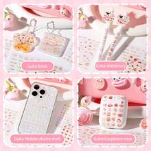 24 arkusze/książka Miniaturowy zestaw naklejek dekoracyjnych z motywem zwierząt, słodkie naklejki ze wzorem do scrapbookingu, planera, kartek, artykułów szkolnych, powrotu do szkoły - Wielokolorowe - Zobacz 7