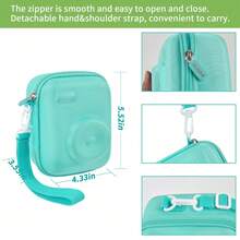 Instant Print Camera Case Compatible With Gofunly Camera, Digital Camera Bag For Esoxoffore/ For LETSHAHA/ For JPVERLY/ For Hangrui, Storage For Printer Paper And 32GB SD Card (Box Only) - 綠色 - 查看 3