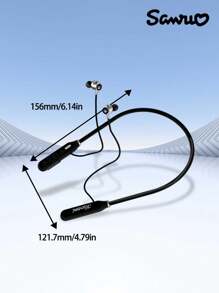 Sanrio Hello Kitty KUROMI JJ-B1 Bluetooth Headphones Wireless Neckband In-Ear Sports Waterproof Sweatproof 3D HiFi Sound Quality Long Battery Life LED Display Power Noise-Proof Neck-Hanging Wireless Earbuds Compatible With Smartphones & Computers