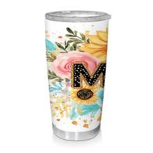 Vaso de viaje de 20oz con tapa, diseño de acuarela con flores de girasol, ideal para regalos de Pascua, Día de la Madre y cumpleaños - 20 onzas - Ver 3