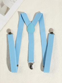 1pc Men Solid Color Elastic Adjustable Y-Shape Belts/Suspenders, Suitable For Casual, Travel, Shirt & Business Outfits