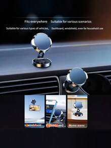 Magnetic Car Dashboard Phone Holder - 360° Swivel, Retractable Grip For IPhone X/XS Max And S.Amsung Devices.