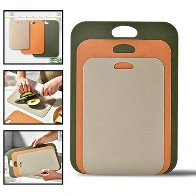 1ชิ้น/ชุด 3ชิ้น กระดานตัดผักและผลไม้, กระดานตัดที่ทำความสะอาดง่าย เหมาะสำหรับการตัดเนื้อ ผัก และผลไม้ ชุดเครื่องมือกระดานวางหั่น