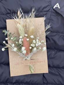 باقة زهور جافة بوهيمية طبيعية صغيرة، ترتيب زهور جافة، زخرفة زهور يدوية، زهور الزفاف، ديكور المنزل، ديكور الحائط، هدايا المنزل