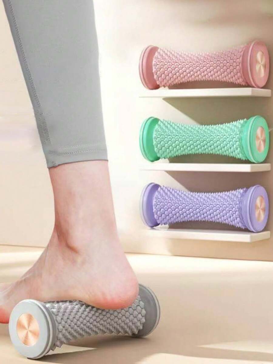 1pc Yoga Fascia Ball & Foot Massage Roller, Multi-Function Foot Muscle Therapy Trainer - Multicolor - View 1